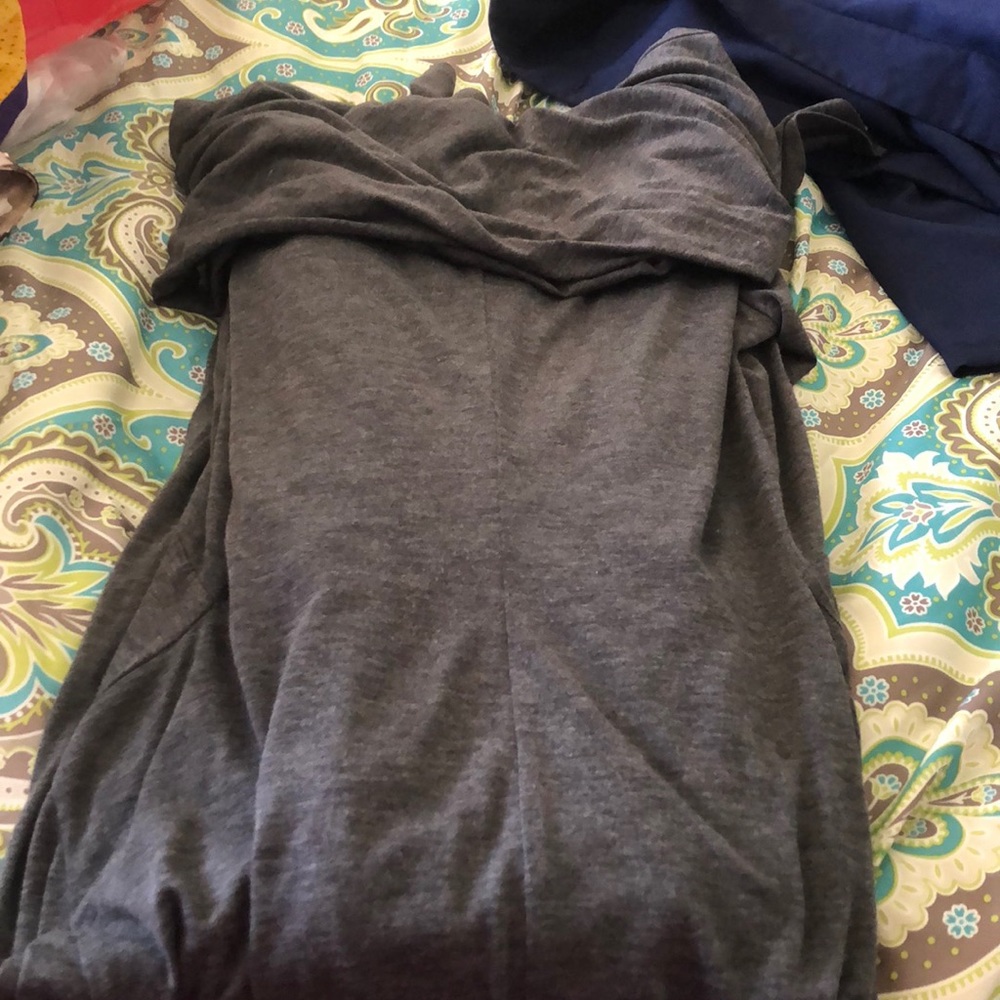 Grey cowl neck handkerchief maxi ( lined)
